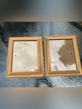Natural Wood Picture Frames, Set of 2, Light Brown